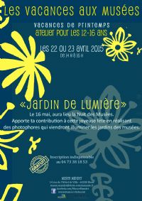Les Vacances aux Musées pour les 12 - 16 ans. Du 22 au 23 avril 2015 à Riom. Puy-de-dome.  14H00
